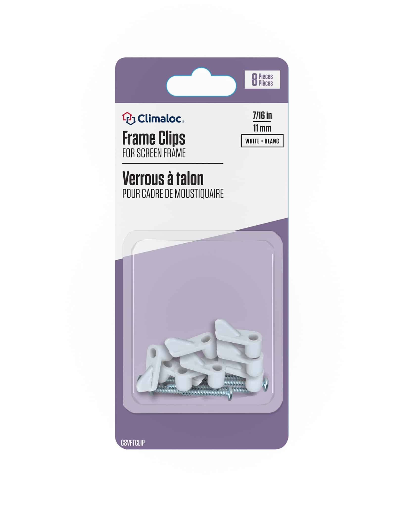 Frame Clips For Screen Frame 7 16in White Climaloc Solutions Frame Clips For Screen Frame 7 16in White Climaloc Solutions